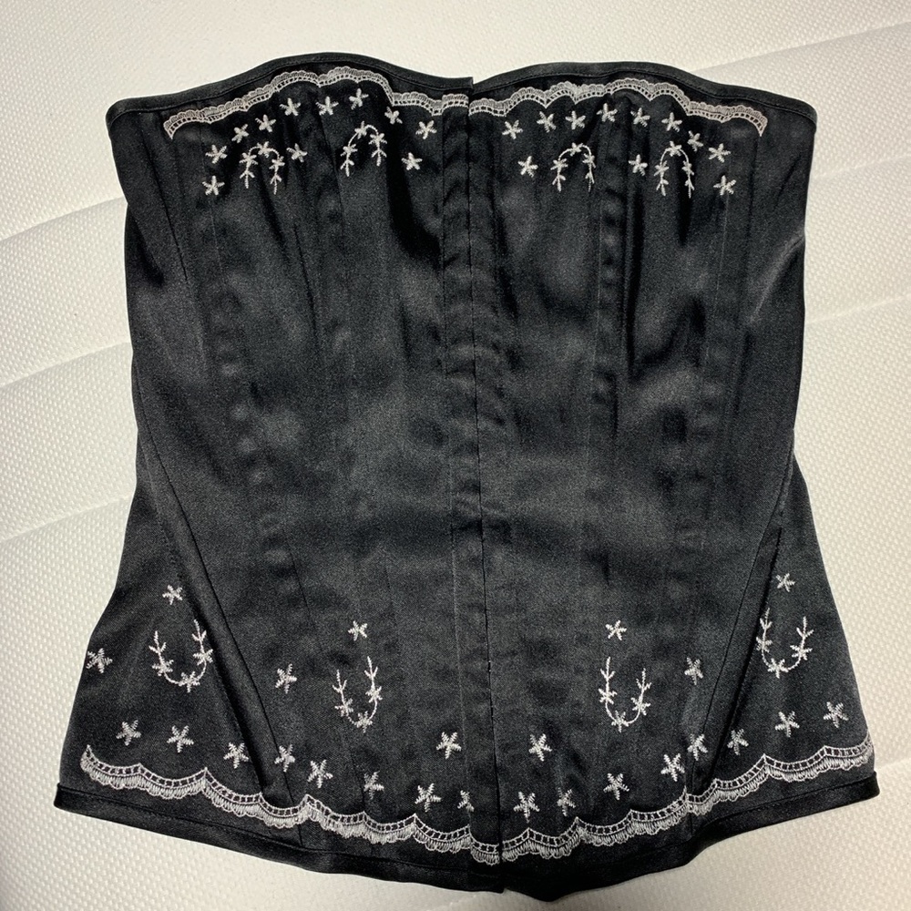 silky black corset